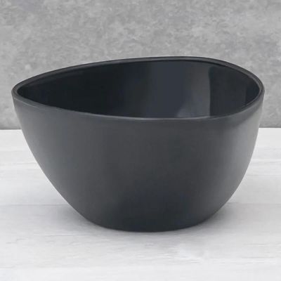 12 Bowls Preto de Plástico Triangular 250ml Pote de Petiscos