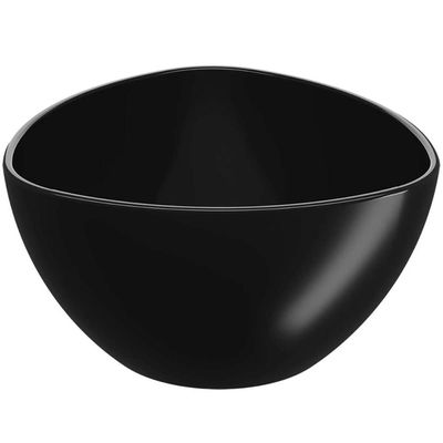 12 Bowls Preto de Plástico Triangular 250ml Pote de Petiscos