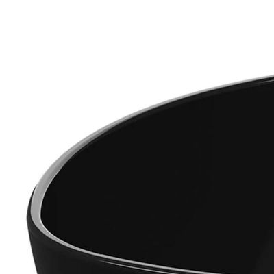 12 Bowls Preto de Plástico Triangular 250ml Pote de Petiscos