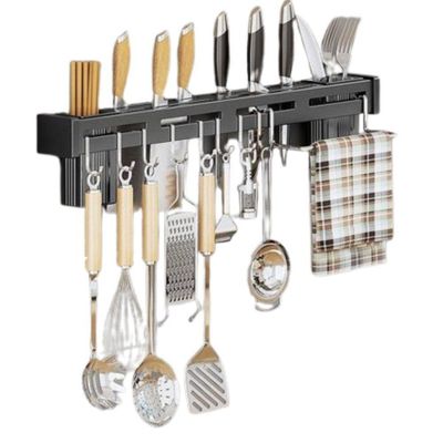 Suporte Organizador Para Utensílios De Cozinha 8 Ganchos