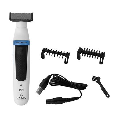 Aparador de Pelos Gama G Blade GCX623 Bivolt com Carregamento USB e Função Wet e Dry Branco e Azul Branco e Azul / Bivolt
