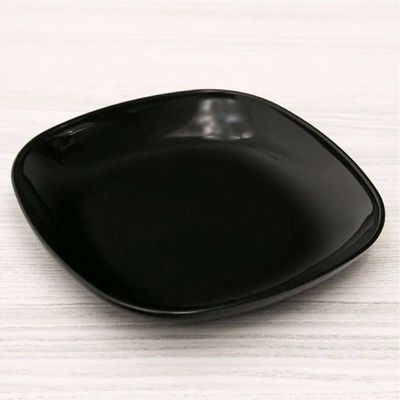 Prato de Sobremesa Quadrado 17cm Preto Plástico Avulso Coza Essential Doces Frutas Petiscos