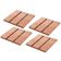Kit 4 Descansos para Panelas em Madeira Essence 18x18cm Suportes para Panelas e Travessas Quentes