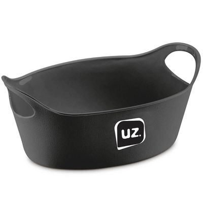 Kit 24 Cestos para Servir Batata Frita Preto 21x9cm Restaurante Bar Lancheria Uz Utilidades