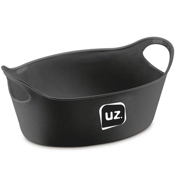 Kit 24 Cestos para Servir Batata Frita Preto 21x9cm Restaurante Bar Lancheria Uz Utilidades