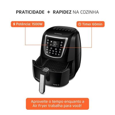 Fritadeira Sem Óleo Air Fryer 4L Mondial 127V