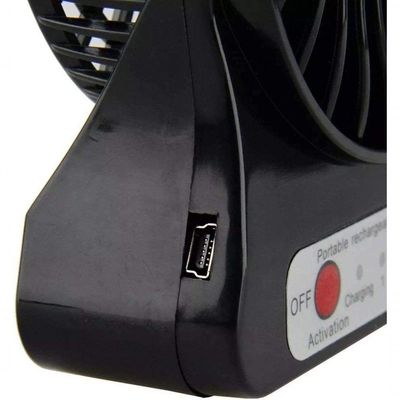 Mini Ventilador Portatil C/ Bateria Recarregável 3 Velocidades Preto