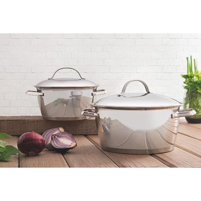 Jogo De Panelas 7 Peças Allegra Inox Com Pegador Tramontina