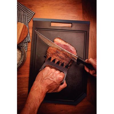 Tábua de Corte Tramontina Proteção Antimicrobiana Churrasco Black 43x30cm Polipropileno Preto