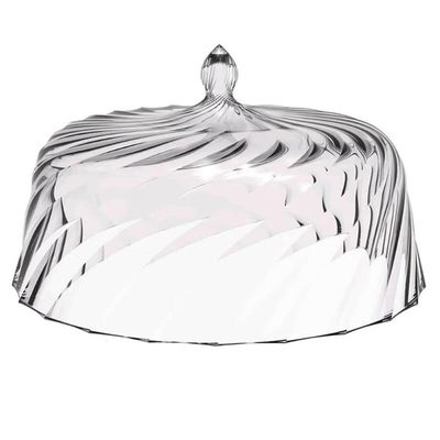 Kit 3 Cúpulas de Plástico 25cm Transparente para Bolos Tortas Doces Pratos Glassy Crippa