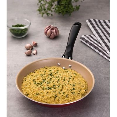 Frigideira em Alumínio 24cm Turim Tramontina Antiaderente Starflon Max 1,4L Vermelha