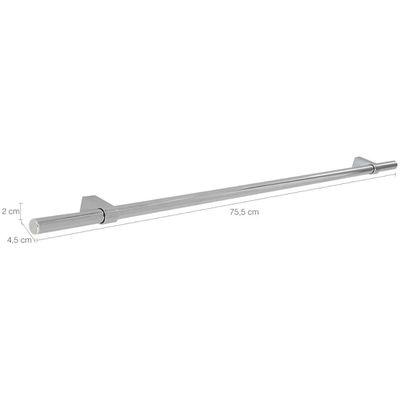 Barra De Utensílios Suporte De Cozinha Redondo Em Aço Inox Com 75cm