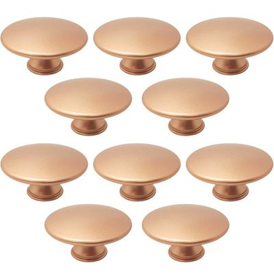 Conjunto de 10 Puxadores 201 Tucson Ponto Cobre Para Móveis Armários e Gavetas
