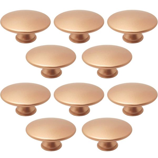 Conjunto de 10 Puxadores 201 Tucson Ponto Cobre Para Móveis Armários e Gavetas