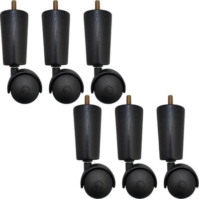 Conjunto 6 Pe De Cama Box Solteiro Baú Rodizio Para Moveis