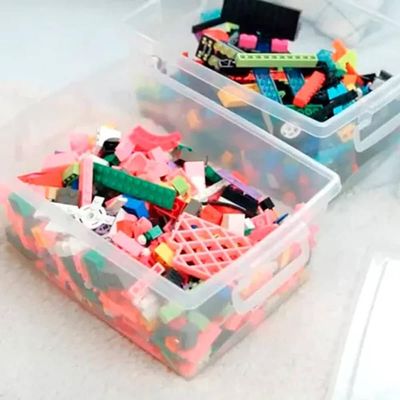 4 Caixas Organizadoras Travas e Alças 4L Bel Ordene para Armário Closet Incolor