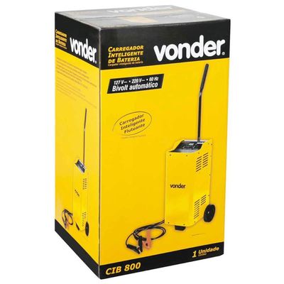 Carregador Inteligente de Bateria Bivolt Vonder CIB 800 Auxiliar de Partida Flutuante
