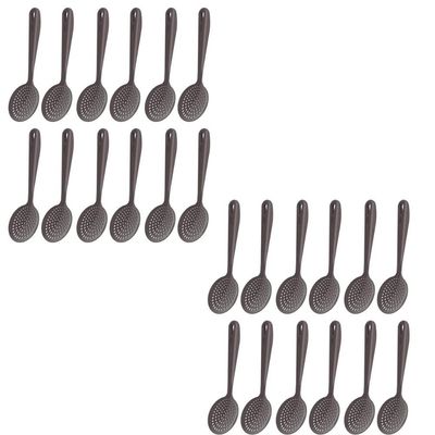24 Espumadeiras para Cozinha Cinza Fritura Arroz Escumadeira Culinária de Nylon Kitch Crippa