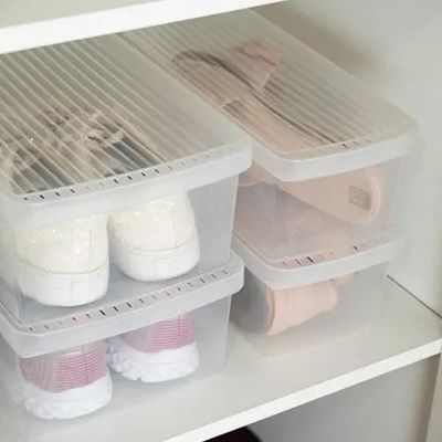 2 Caixas Plásticas Guardar Sapatos 35 a 38 Ordene 4,2L Organizadores Closet