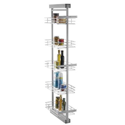 Coluna Deslizante com Corrediça 5 Cestos Aramados para Armário 47x25x146cm Schmitt
