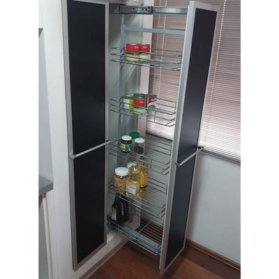 Coluna Deslizante com Corrediça 5 Cestos Aramados para Armário 47x25x146cm Schmitt