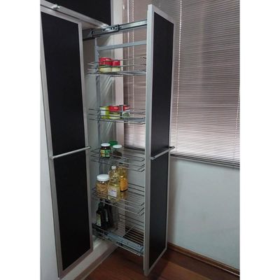 Coluna Deslizante com Corrediça 5 Cestos Aramados para Armário 47x25x146cm Schmitt