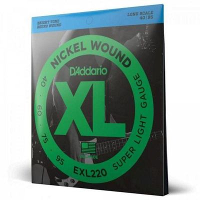 Encordoamento Baixo 4 Cordas .040-.095 Xl Nickel Exl220 D