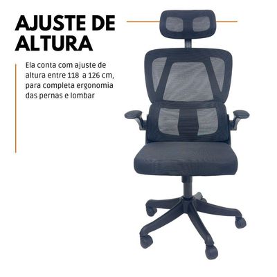Cadeira De Escritório Presidente Executiva Oficial Legacy Preto