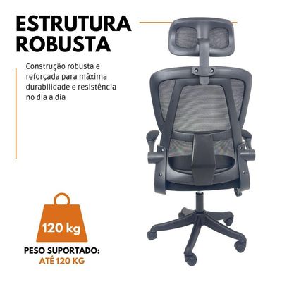 Cadeira De Escritório Presidente Executiva Oficial Legacy Preto