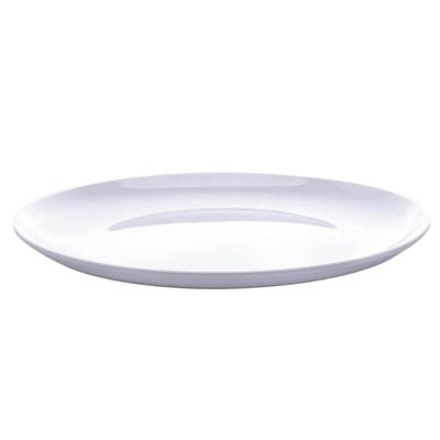 Prato Branco de Melamina Raso Milão Lyor 25,5cm para Refeição Liso Redondo Avulso Cozinha