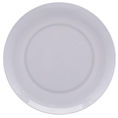 Kit 6 Pratos Brancos Rasos 25cm Melamina Refeição Redondos Lisos Milão Lyor