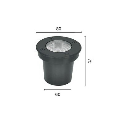 Embutido De Solo Led Astraled Es-6917 Felis 7w Bivolt Preto 3000k Luz Amarela 3000k Luz Amarela Es-6917