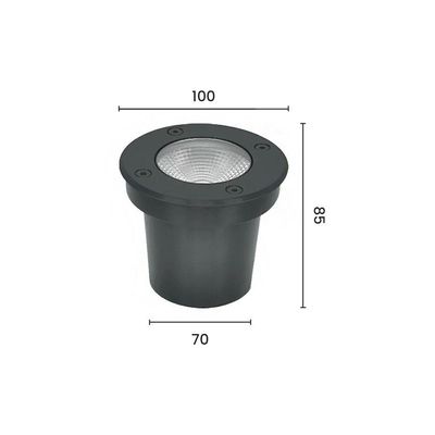 Embutido De Solo Led Astraled Es-6918 Felis 10w Bivolt Preto 3000k Luz Amarela 3000k Luz Amarela Es-6918