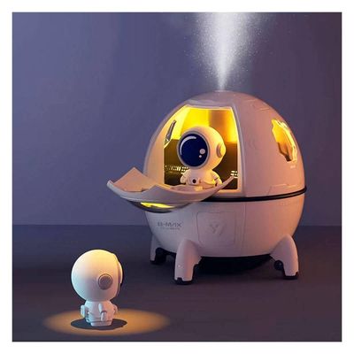 Umidificador Astronauta Com Led 7 Cores Bivolt 220ml Branco