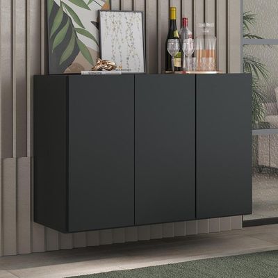 Aparador 3 Portas Suspenso Veneza Mp1008 Preto