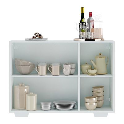 Aparador 3 Portas Com Pés Quadrados Veneza Mp1010 Branco
