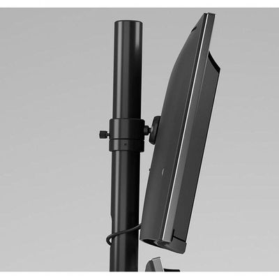 Suporte De Mesa Para Monitor Até 32 Duplo Vertical Com Regulagem De Altura E Inclinação Octoo Clipway-2w Prateado
