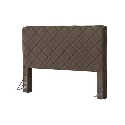 Cabeceira Cama Box King 1,93m Estofada Capri Veludo Marrom