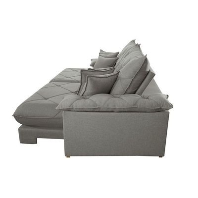 Sofá ágata Linho Dois Módulos De 120cm B25 Meu Sofá Online A230 Linho Cinza