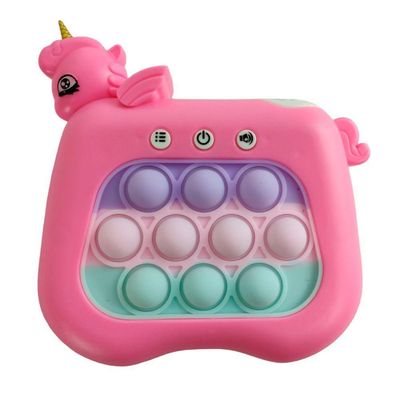 Pop It Mini Game Interativo Unicornio Luz Som 4 Modos Jogo Relaxante Anti Estresse Portatil Criança Toys