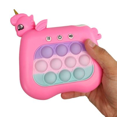 Pop It Mini Game Interativo Unicornio Luz Som 4 Modos Jogo Relaxante Anti Estresse Portatil Criança Toys