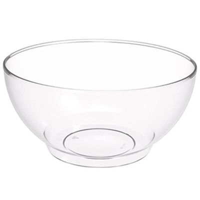 12 Tigelas Saladeiras Grandes Redondas 3,1L Transparente Servir Salada Sobremesa Crippa Travessa