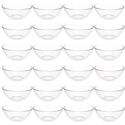 24 Tigelas Transparentes para Servir 2,3L Crippa Restaurante Buffet Salada Sobremesa