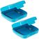 2 Porta Cotonetes Portátil Para Viagem Acessórios com Elástico Interno Azul Crippa Azul