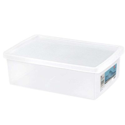 Kit 6 Caixas para Sapatos Tampas Ventiláveis Plástico Ordene Organizadores Empilháveis Calçados