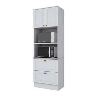 Paneleiro Duplo Americana 2 Portas 2 Gavetas Henn Branco