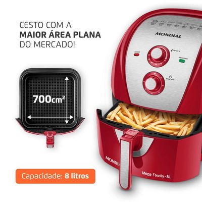 Fritadeira Sem óleo Air Fryer 8 Litros Afn-80-ri Mondial Air Fryer Afn-80-ri 220v/60hz