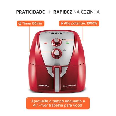 Fritadeira Sem óleo Air Fryer 8 Litros Afn-80-ri Mondial Air Fryer Afn-80-ri 220v/60hz