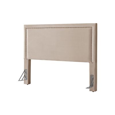 Cabeceira Cama Box Queen 1,60m Estofada Aruba Veludo Bege