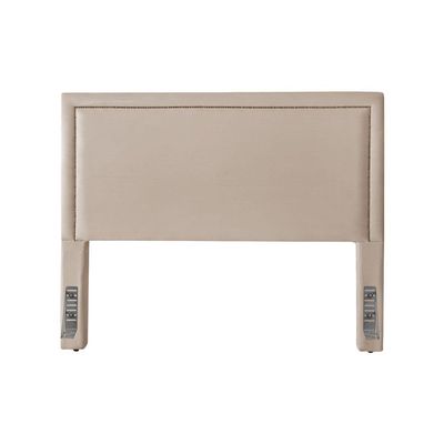Cabeceira Cama Box Queen 1,60m Estofada Aruba Veludo Bege